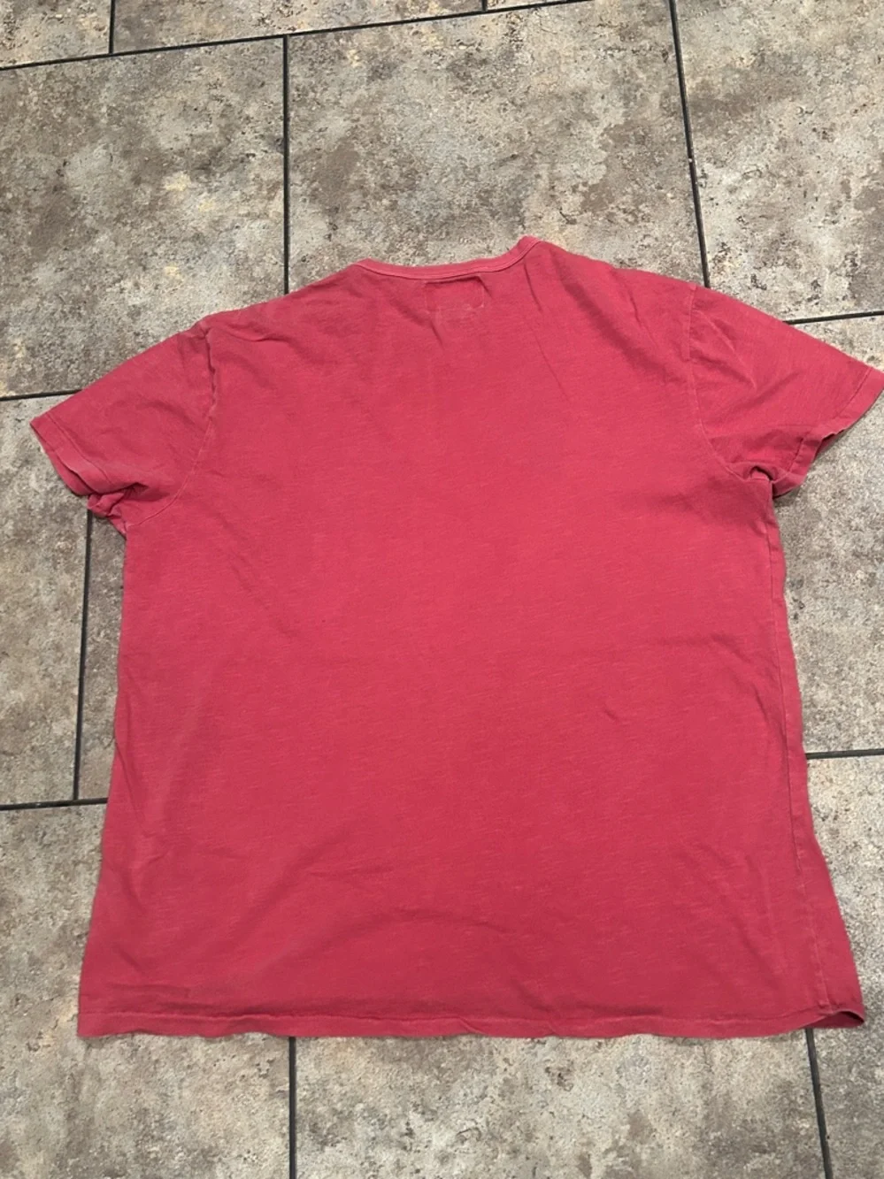 Polo by Ralph Lauren Vintage-Style Red Crewneck Tee with Navy Graphic